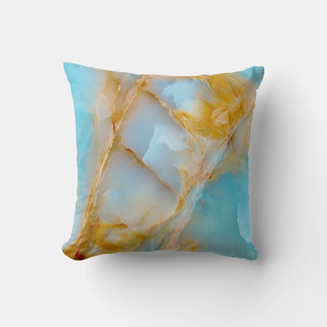 Marble struktur, färglös onyx insida. kudde (Framsida)