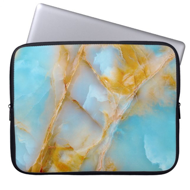 Marble struktur, färglös onyx insida. laptop fodral (Framsidan)