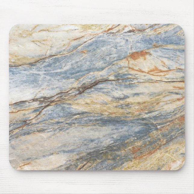 Marble Struktur i Grått och Blue Musmatta (Framsidan)