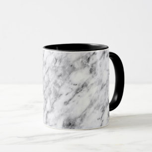 Marble struktur mugg Black och white mugg