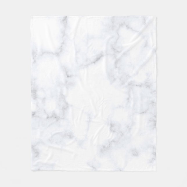 Marble struktur vit mönster fleecefilt (Framsidan)