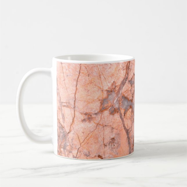 Marble struktur vit mönster kaffemugg (Vänster)