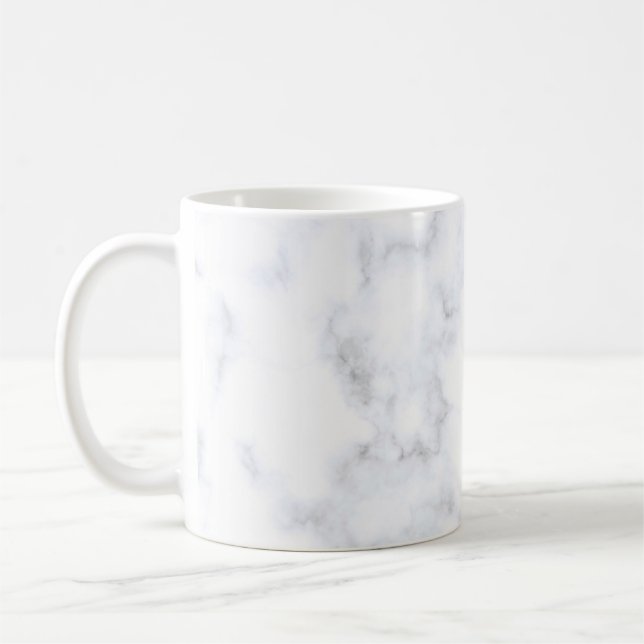 Marble struktur vit mönster kaffemugg (Vänster)
