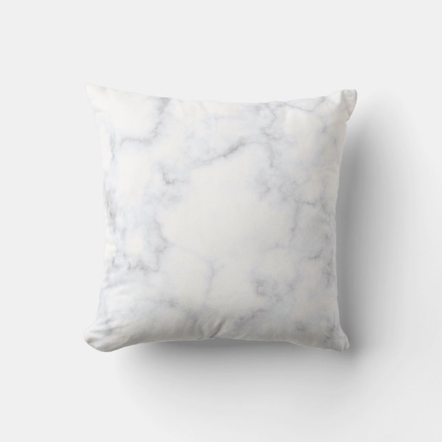 Marble struktur vit mönster kudde (Framsida)