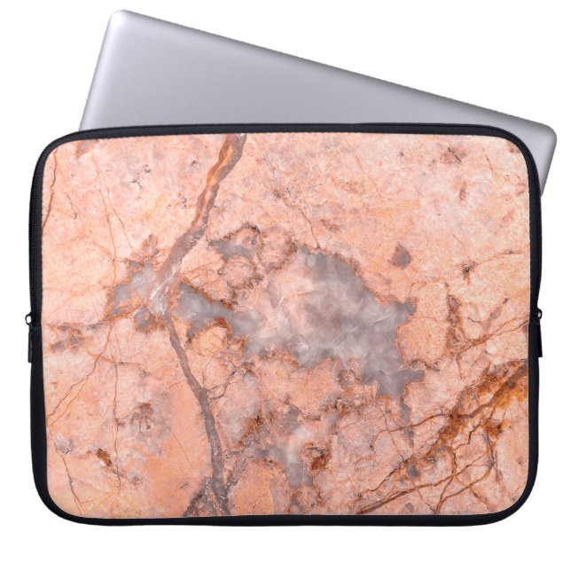 Marble struktur vit mönster laptop fodral (Framsidan)