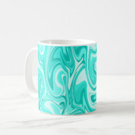 Marble Swirl Struktur - Ocean Blue Tones Kaffemugg