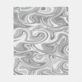 Marble Swirl Texture - Silver Tones Fleecefilt