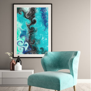 Marble Swirls Poster
