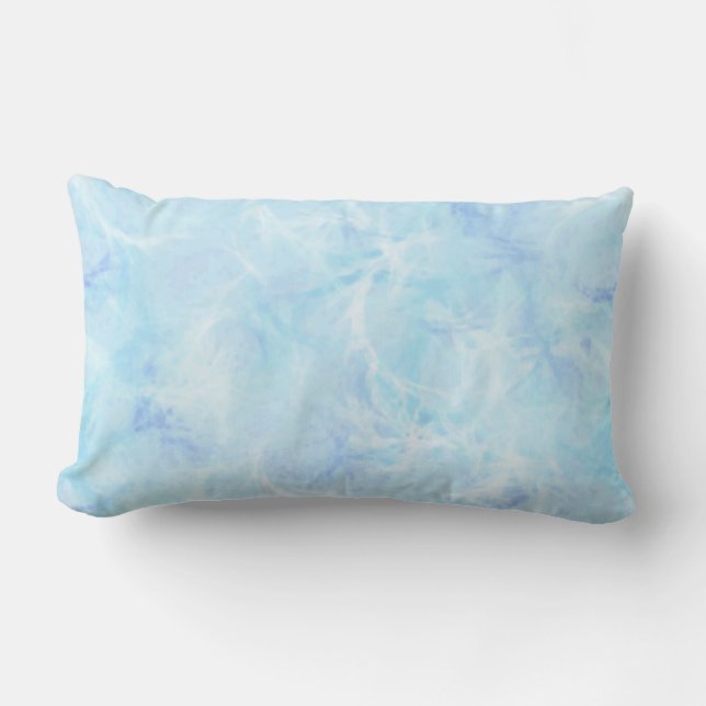 Marble swirt print - blek himlar blue lumbarkudde (Framsida)