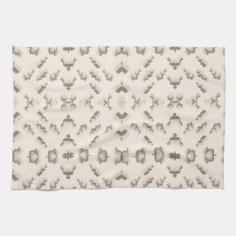 Marble textured geometric sculptures on a beige kökshandduk