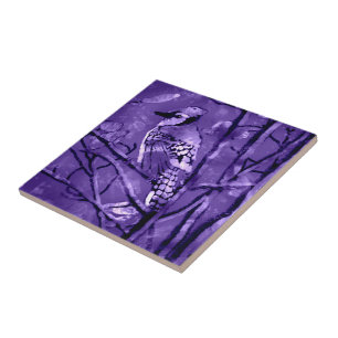 Marble Tile med Blue Jay Bird Abstrakt Art Design Kakelplatta