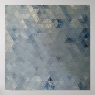 Marble Tiles, grått och Blue Mosaic Poster