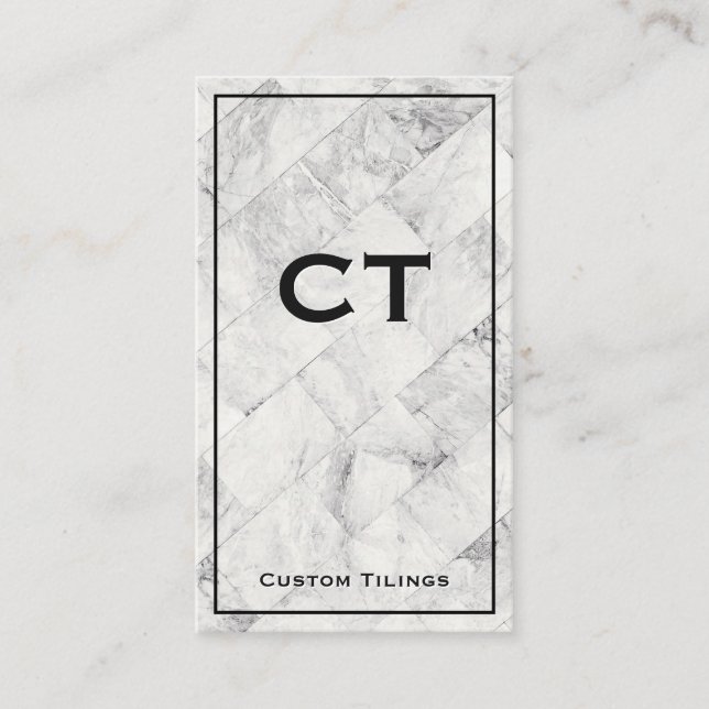 Marble Tiling Brick | Monogram Visitkort (Framsida)
