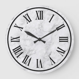 Marble Titta Roman Numerals Stor Klocka