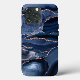 Marble Trendig Navy Blue Agate Geode