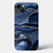 Marble Trendig Navy Blue Agate Geode