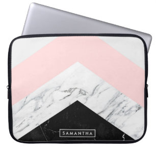 Marble Triangles Laptop Fodral