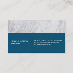 Marble Trim Blue Visitkort