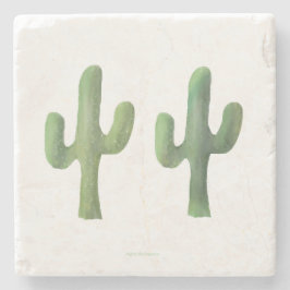 Marble Trivet | Cacti Set Stenunderlägg