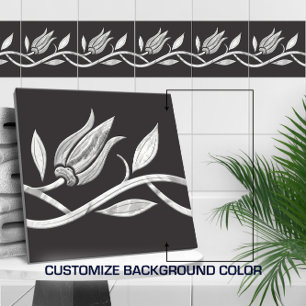 Marble Turktulip Seamless Gräns Kakelplatta