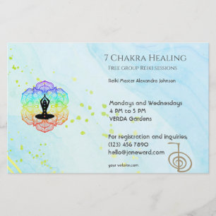 Marble Vågar Chakra Energy Healer Reiki Vågrät Flygblad