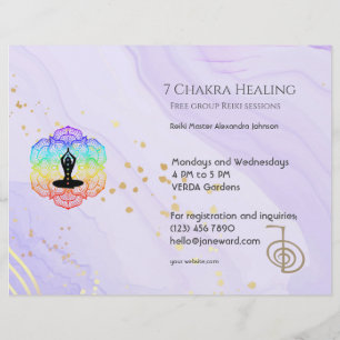Marble Vågar Chakra Energy Healer Reiki Vågrät Reklamblad
