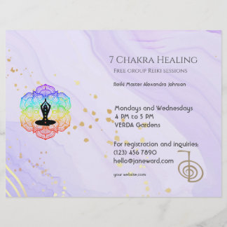 Marble Vågar Chakra Energy Healer Reiki Vågrät Reklamblad