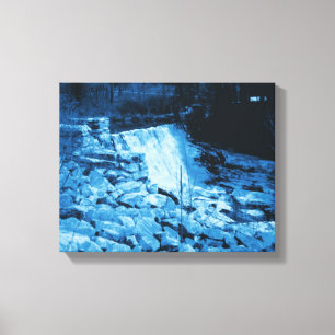 Marble Vatten Dam Abstrakt Blue Canvastryck