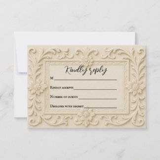 Marble Veil Bröllop OSA Card Kort