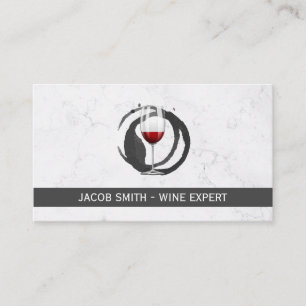 Marble Vin Tests Vin Stain Winery Visitkort
