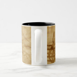 Marble violin nyckel Två-Tonad mugg