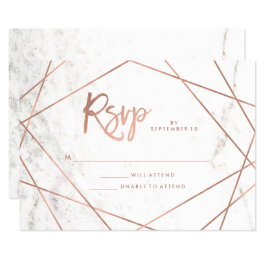 Marble Watch och Faux Ro Guld Geometric OSA Kort