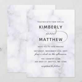 Marble Wedding-inbjudan Inbjudningar
