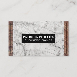 Marble Wood Background Visitkort