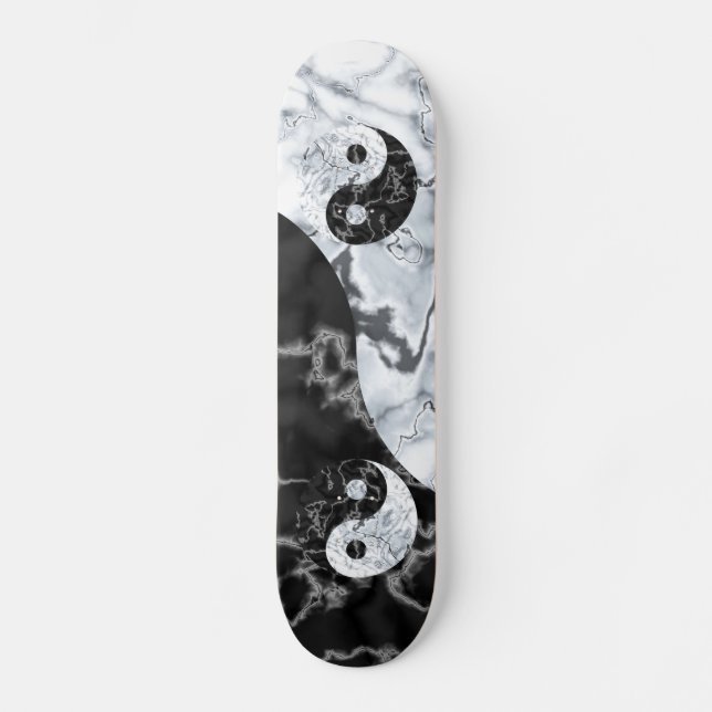 Marble Yin Yang Symbol Skateboard Bräda 21,5 Cm (Framsida)