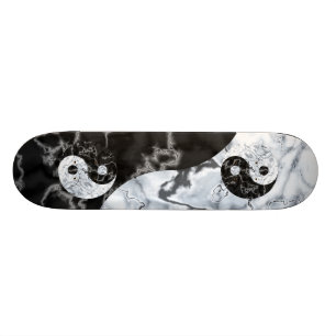 Marble Yin Yang Symbol Skateboard Bräda 21,5 Cm
