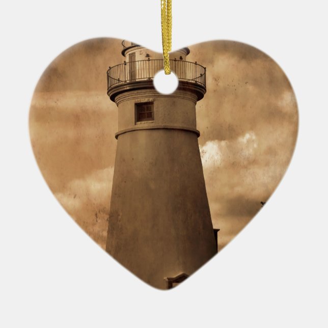 Marblehead fyr julgransprydnad keramik (Framsidan)