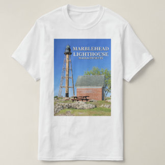 Marblehead fyr, Massachusetts T-tröja Tee Shirt