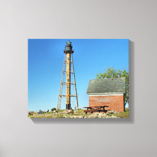 Marblehead fyr Massachusetts Wrapped Canvas