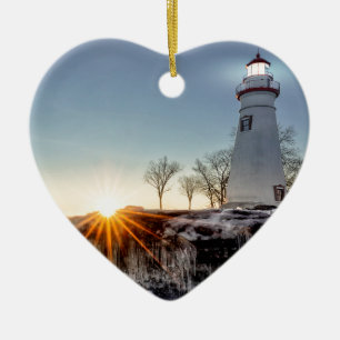 Marblehead Lighthouse Julgransprydnad Keramik