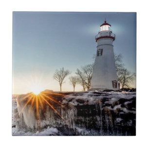 Marblehead Lighthouse Kakelplatta