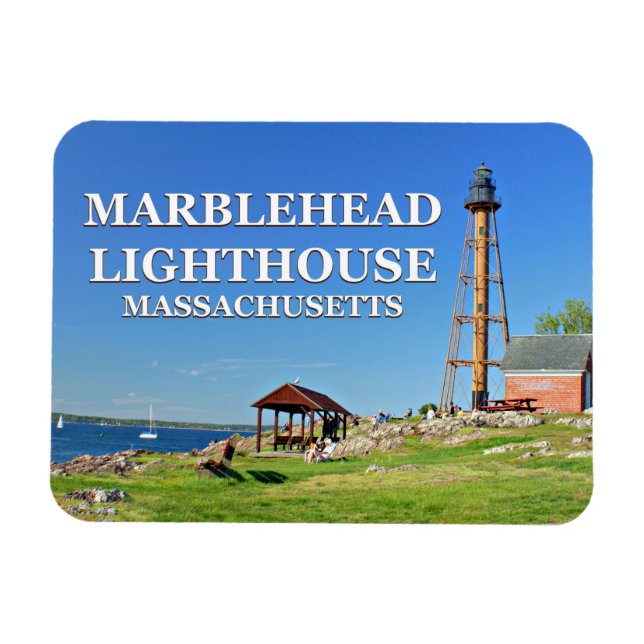 Marblehead Lighthouse, Massachusetts Flexi Magnet (Horisontell)