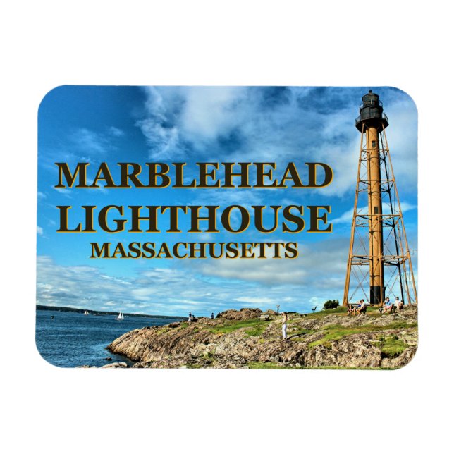 Marblehead Lighthouse, Massachusetts Flexi Magnet (Horisontell)