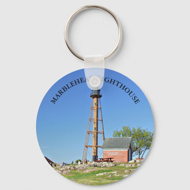 Marblehead Lighthouse, Massachusetts Keychain Nyckelring (Framsida)