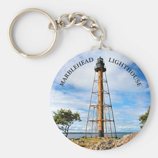 Marblehead Lighthouse, Massachusetts Keychain Nyckelring (Framsidan)