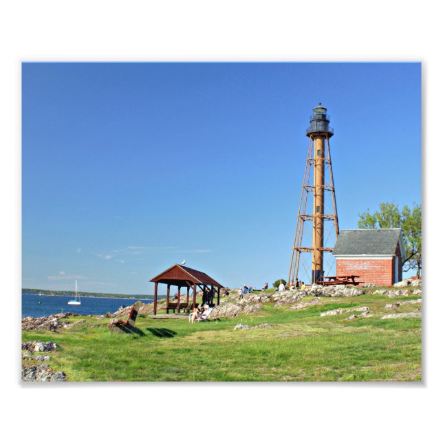 Marblehead Lighthouse, Massachusetts Photo Print Fototryck (Framsidan)