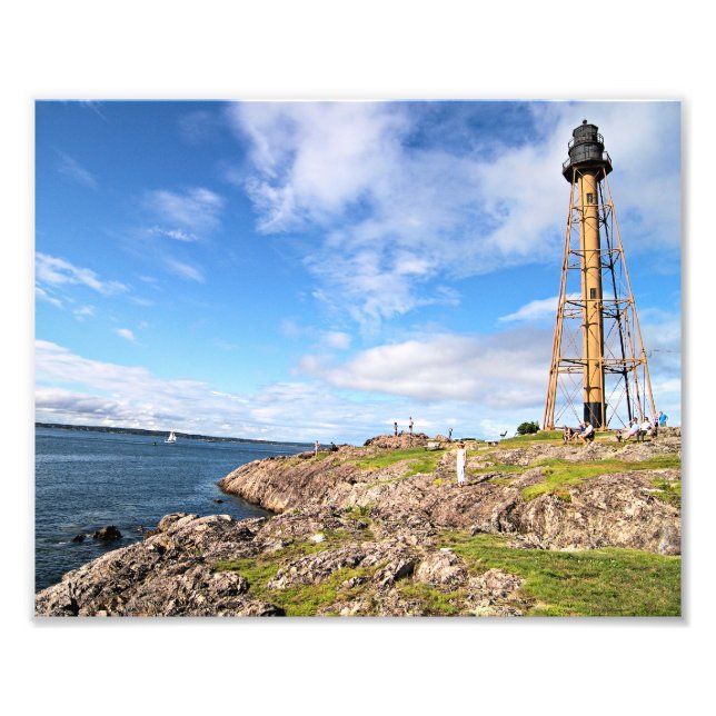 Marblehead Lighthouse, Massachusetts Photo Print Fototryck (Framsidan)