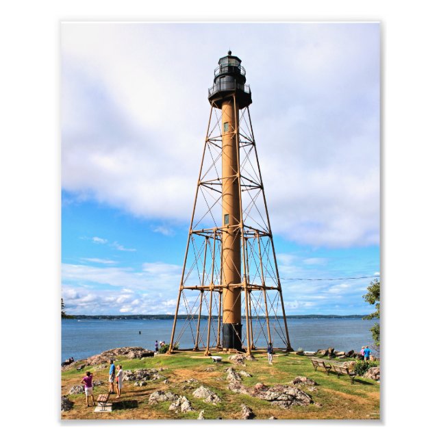 Marblehead Lighthouse, Massachusetts Photo Print Fototryck (Framsidan)