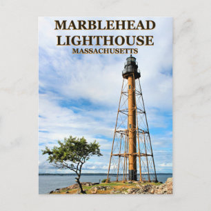 Marblehead Lighthouse, Massachusetts Postcard Vykort