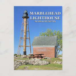 Marblehead Lighthouse, Massachusetts Postcard Vykort